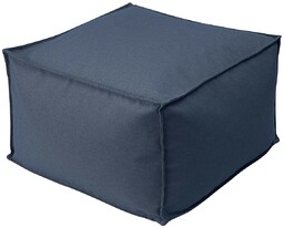 Puf ogrodowy, granatowo-czarny, 65 x 65 x 38 cm, Outdoor Oasis