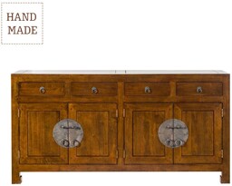 Komoda Ibuku 4drzwi + 4 szuflady, brown 174x50x90cm, 174 x 50 x 90 cm