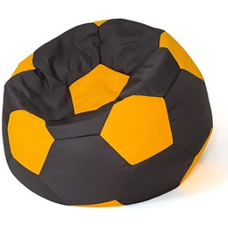 GO GIFT Pufa worek Piłka 10 L Czarno-żółty 80 cm