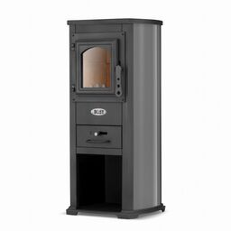 Piec stalowy kominek wolnostojący BLIST Ekonomik Lux / BERNA LUX 8,5 kW antracytowy