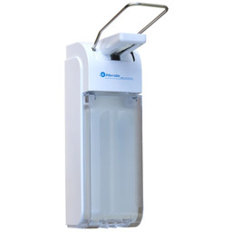 Dozownik płynów dezynfekcyjnych i mydła, pojemność 1000ml / 500ml, przycisk łokciowy