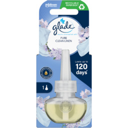 Glade Electric scented oil - Pure Clean Linen, zapas do elektrycznego odświeżacza powietrza, 20ml
