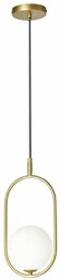 Lampa wisząca złoty mosiądz Cordel 1x28w, elegancka, klasyczna