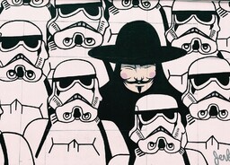 Szturmowiec i Vendetta fototapeta ścienna 320x230