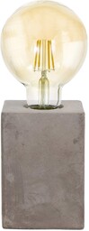 EGLO lampa stołowa Prestwick, 1-punktowa lampa stołowa w stylu vintage, industrialna, retro, lampka nocna wykonana z szarego betonu, lampa z przełącznikiem, gniazdo E27