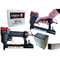 Zszywacz pneumatyczny 4-16mm 4PRO8016 zszywki tapicerskie 80/12mm 10tys