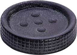 Wenko Talerz Polaris tacka na mydło antracytowe, ceramiczna, szara, 11 x 11 x 2,5 cm