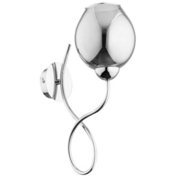 Stylowy kinkiet do salonu FIOLA E27 wys. 40cm chrom