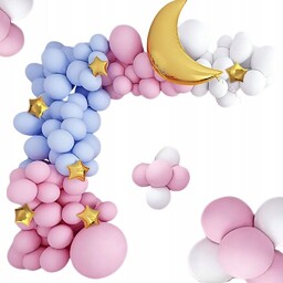 Zestaw Balonów 119 szt Pastelowe Dekoracje na Urodziny Baby Shower Girlanda