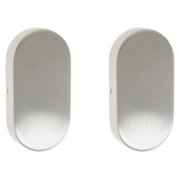 Szyld owalny bez otworu B-HARKO, stal nierdzewna rozstaw 50mm (komplet)