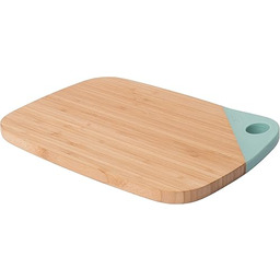 BergHOFF  Leo bambusowa deska do krojenia z gumowym uchwytem pierścieniowym  naturalna i miętowa  28 x 20 cm