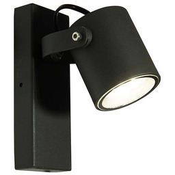 Kinkiet LAMPA ścienna PINO 311573 Polux metalowa OPRAWA reflektorek OUTDOOR elewacyjny IP44 czarny