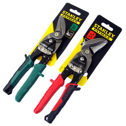 Stanley nożyce do blachy Komplet 2 sztuki lewe+prawe odgięte