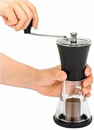 Młynek do kawy Kyocera z młynkiem ceramicznym, regulowany gruboziarnisty do drobnego, zdejmowana pokrywa ułatwiająca napełnianie i czyszczenie, pojemnik akrylowy, CM-40