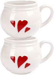 Kubek ceramiczny SERCE 430 ml 2 szt.