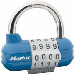 Kłódka do szafki na siłowni Masterlock 1523D niebieska