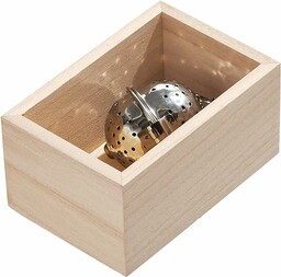 iDesign EcoWood Organizer do szuflad, drewniana wkładka do szuflady kuchennej, organizer do szuflad kuchennych na sztućce i przybory, beżowy, 12,7 x 8,5 x 6,9 cm