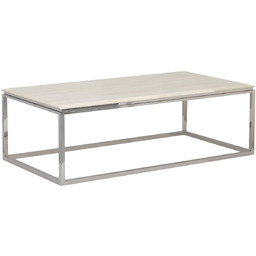 Ława Marble ivory white 70x130x42cm, 70 x 130 x 42 cm