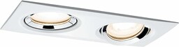 Paulmann 92902 Nova oprawa do zabudowy LED, wychylna, kwadratowa, 2x7W, możliwość ściemniania, 2700K, GU10