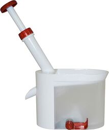 Axentia 292306 Drylownica do wiśni z przyssawką i zapasową gumką, ok. 19 x 27 x 11 cm, czerwona, biała