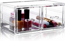 MDHAND Organizer na biurko z akrylu, szuflada na biurko i akcesoria z szufladami, do domu, kuchni, biura, na akcesoria do makijażu (szuflady 2)