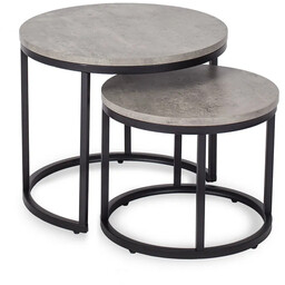 Elior Zestaw 2 industrialnych stolików kawowych beton F2-D94