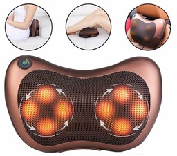 Poduszka masująca z obrotowymi głowicami - wielofunkcyjny masażer elektryczny + tryb z podczerwienią (Massage Pillow 15696)