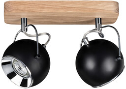 Ball Wood Lampa Sufitowa Incl. 2xLED GU10 5W Dąb Olejowany/Czarny 5133274