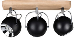 Ball Wood Lampa Sufitowa Incl. 3xLED GU10 5W Dąb Olejowany/Czarny 5133374