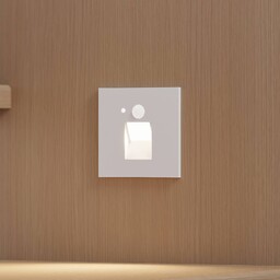 Oprawa wpuszczana LED Arcchio Neru, 7 cm, biała, kątowa, czujnik Neru, biały / opal, salon / jadalnia, aluminium, nowoczesny
