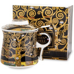 Kubek Queen Isabell Gustav Klimt porcelana z zaparzaczem 350 ml