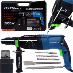 Młotowiertarka Udarowa Młot Udarowy Sds+ Mocna 2650W 5J Wiertarka Z Udarem