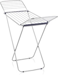 Leifheit Suszarka stojąca Classic Siena 180 Easy aluminium, wytrzymała suszarka na pranie do wewnątrz i na zewnątrz, suszarka skrzydłowa o długości 18 m, na 2 prania, suszarka do prania