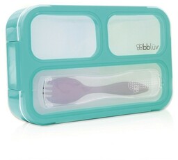 Travel Lunchbox z widelcem bento niebieski bbluw