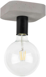 Fortan Lampa Sufitowa 1xE27 Max.60W Beton Szary/Czarny 8254136