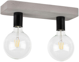 Fortan Lampa Sufitowa 2xE27 Max.60W Beton Szary/Czarny 8254236