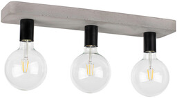 Fortan Lampa Sufitowa 3xE27 Max.60W Beton Szary/Czarny 8254336