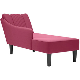 Elior Czerwony elegancki szezlong z podłokietnikiem N0-S61