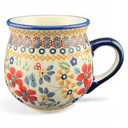 Kubek czeski, baryłka mały Unikat 200 ml dek. Dplc Ceramika Bolesławiec
