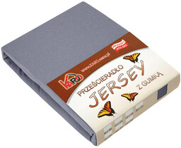 KARO Prześcieradło jersey z gumką 120x200 grafitowe 070 grube 150g/m2