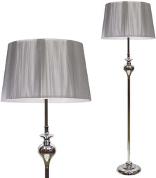 Candellux Stojąca lampa GILLENIA 51-11947 abażurowa klasyczna szara