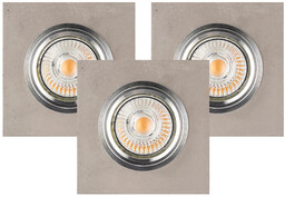 Vitar Square Lampa Sufitowa Incl.3xLED GU10 6W Szary/Chrom 2515336