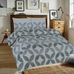 Matex Pościel flanelowa 140x200 F-74A-1 maroko szara czarna niebieska