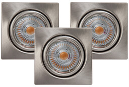 Ledsdream Square Lampa Sufitowa Incl.3xLED GU10 5W Satyna 2605329