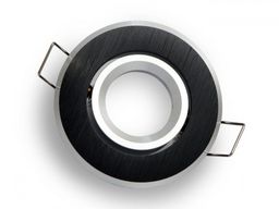 Oprawa okrągła ruchoma, aluminium, MR11 - czarna szczotkowana