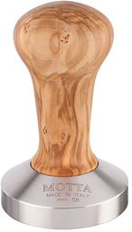 Motta tamper stal. z drewnianą rączką 58 mm płaski Olive Wood