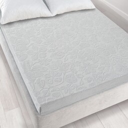 Zwoltex Prześcieradło frotte bez gumki 150x205 Tulipan 592 szare