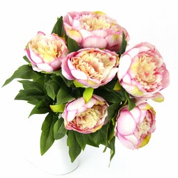 Flair Flower Sztuczny krzew Päonii Bukiet sztucznych kwiatów bukiet bukiet jedwabne kwiaty piwonia róża chłopska eonie bukiet kwiatów, bukiet kwiatów, bukiet kwiatów, aranżacja kwiatowa