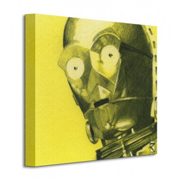 Star Wars Gwiezdne Wojny C3PO Sketch - Obraz na płótnie