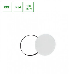 Oprawa NYMPHEA BLACK & WHITE RINGS 18W CCT 230V 115st IP54 FI250x52 BIAŁY/CZARNY OKRĄGŁA Spectrum SLI031034CCT_PW